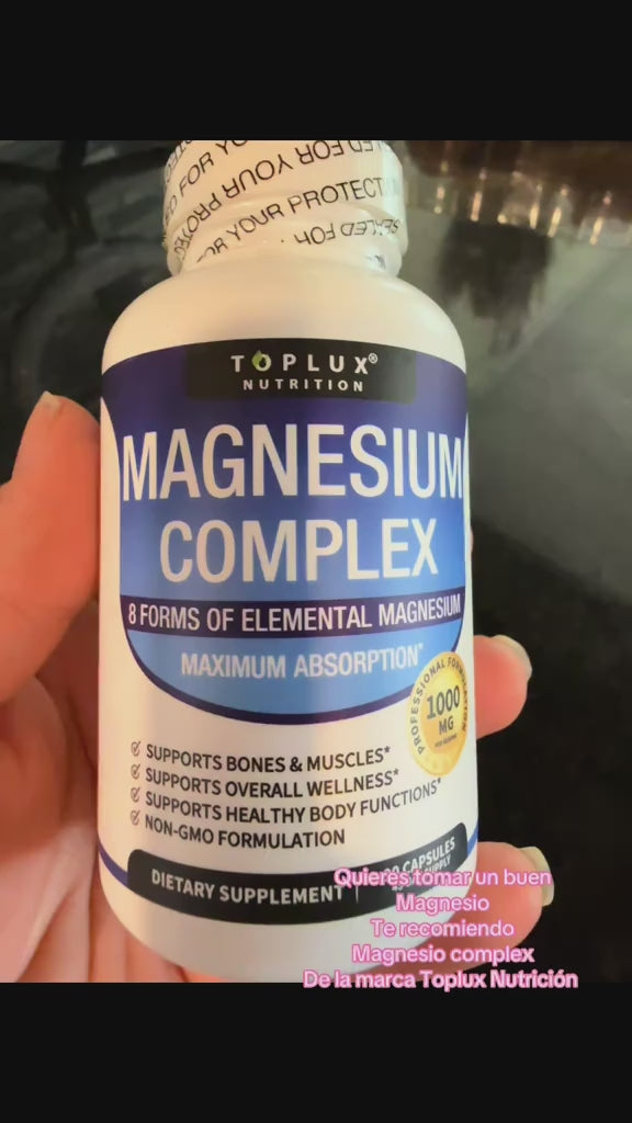 🌟 Magnesium Complex Toplux – Suplemento de Magnesio Multifuente para Bienestar Integral 🌟