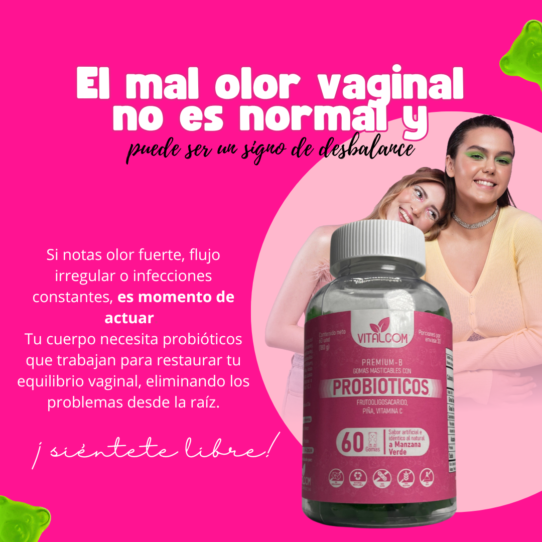 Gomas Mastigables con Probióticos - el equilibrio de tu PH vaginal
