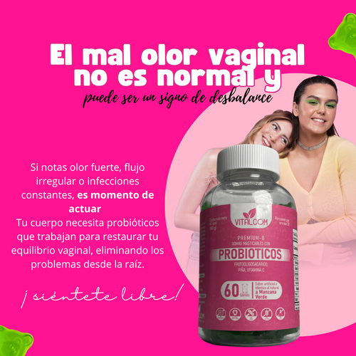 Gomas Mastigables con Probióticos - el equilibrio de tu PH vaginal